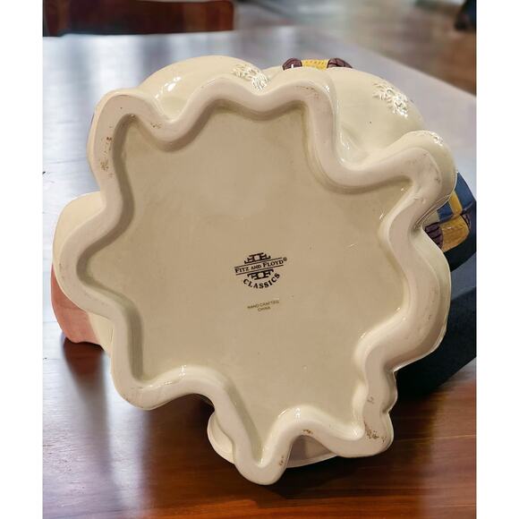 Fitz and Floyd Classics Cookie Jar Frosty Folks with Dog 1995 Adorable!! - Picture 8 of 8